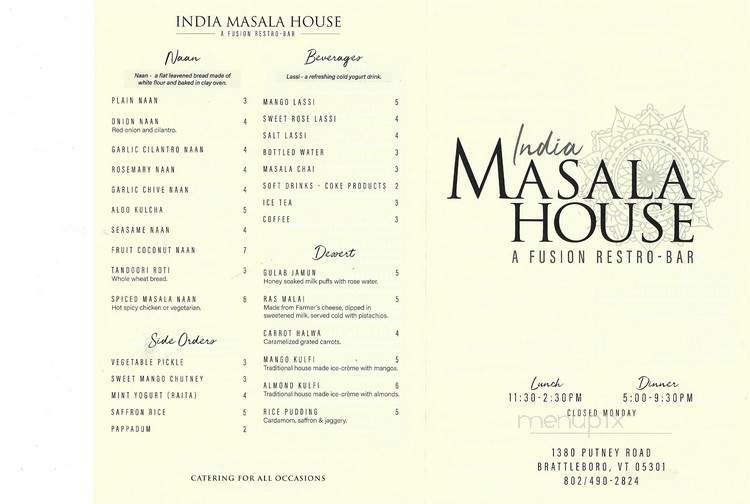 India Masala House - Brattleboro, VT