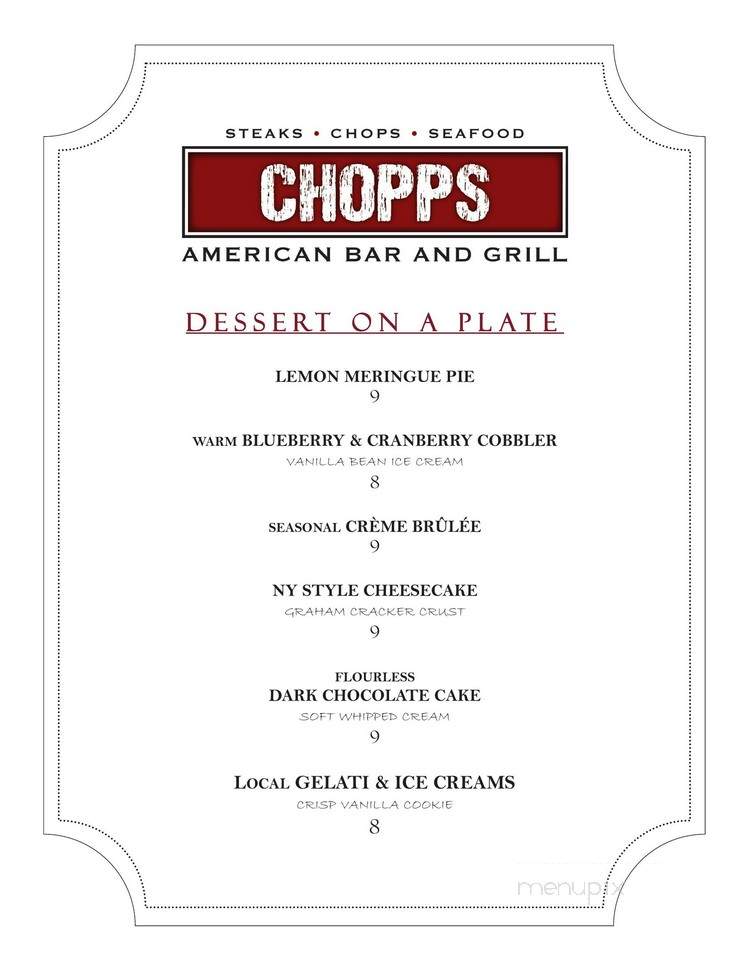 Chopps American Bar And Grill - Burlington, MA