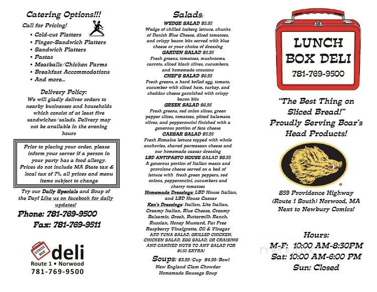 Lunch Box Deli - Norwood, MA