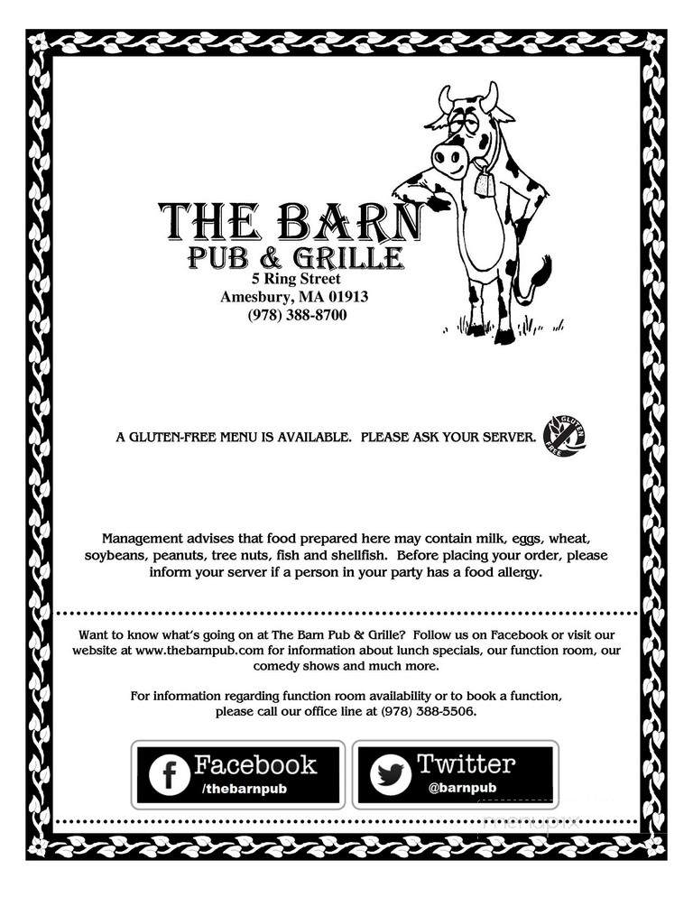 Barn Pub & Grill - Amesbury, MA