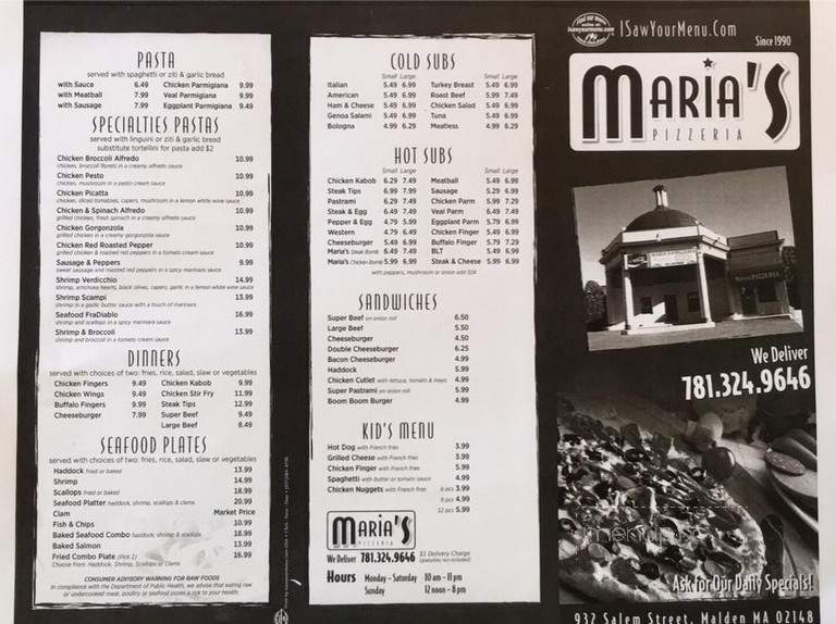 Maria's Pizzeria - Malden, MA