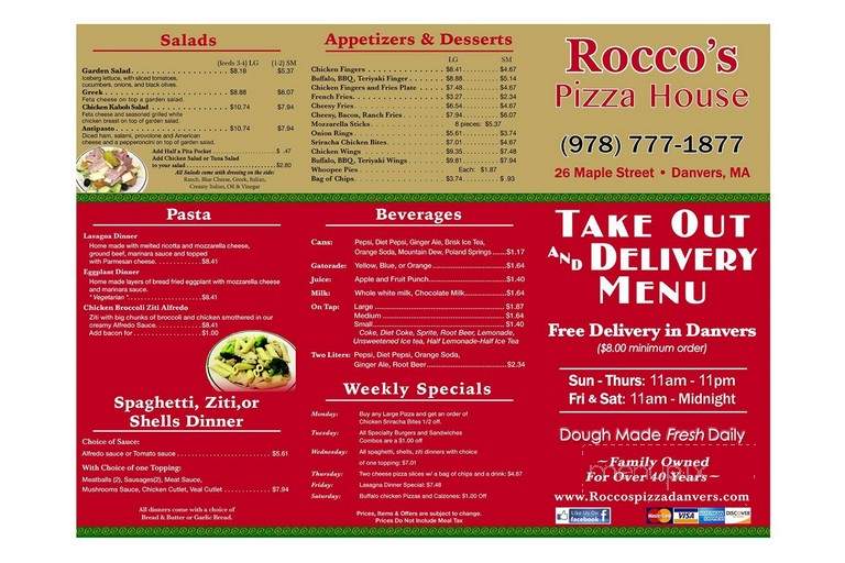 Rocco's Pizza House - Danvers, MA