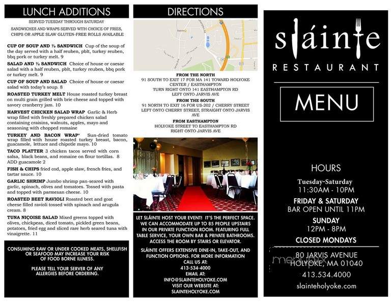 Slainte Restaurant - Holyoke, MA