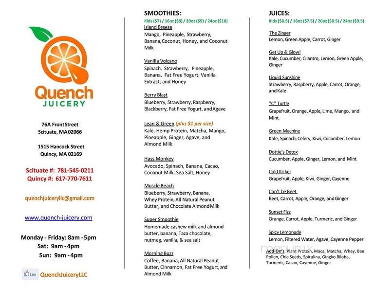 Quench Juicery - Scituate, MA