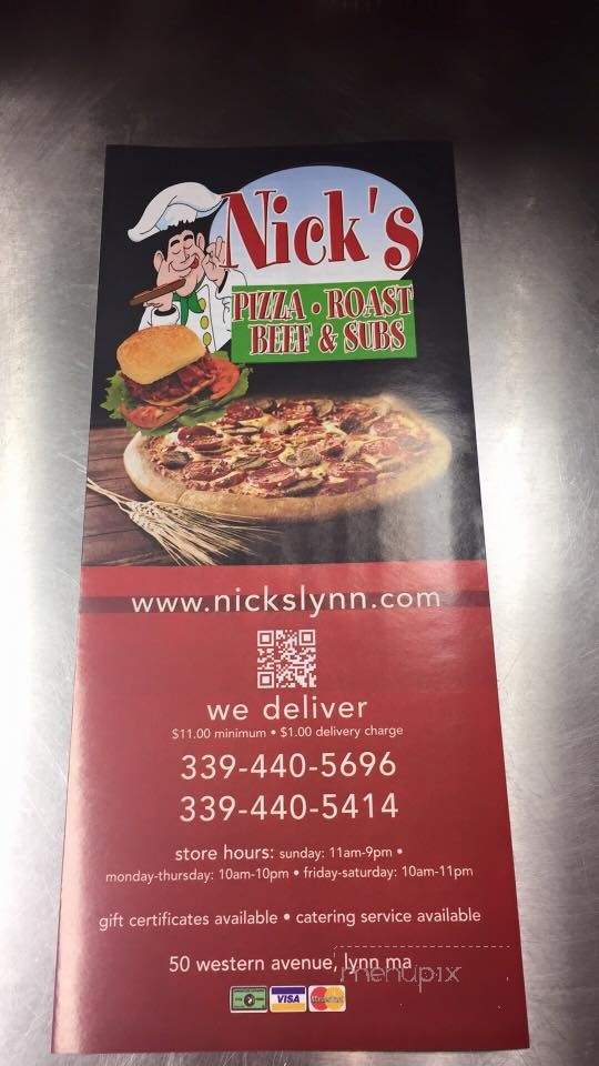 Nick Pizza Roast Beaf & Subs - Lynn, MA