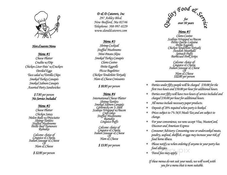 D & D Caterers - New Bedford, MA