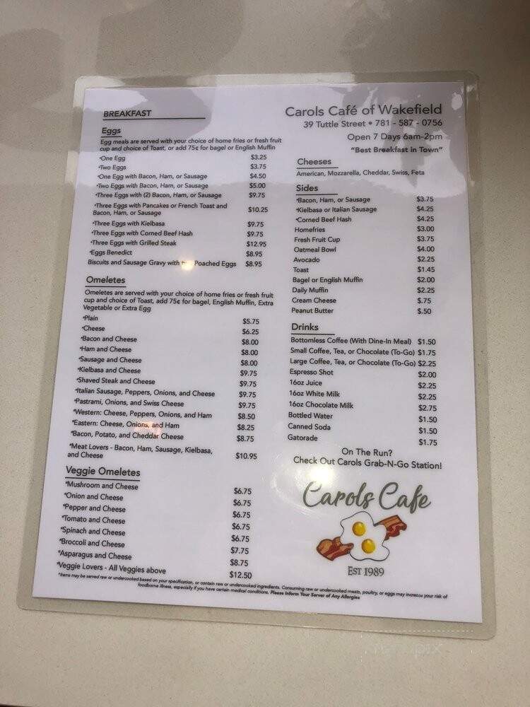 Carol's Cafe of Wakefield - Wakefield, MA