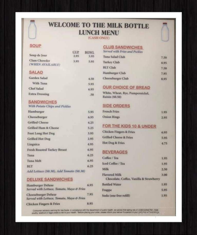 Milk Bottle Restaurant - Raynham, MA