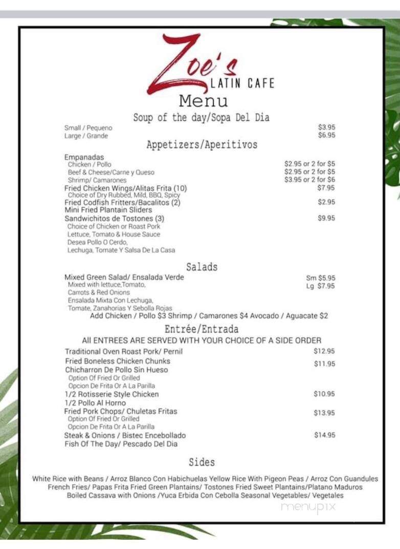 Zoe's Latin Cafe - Florida, NY