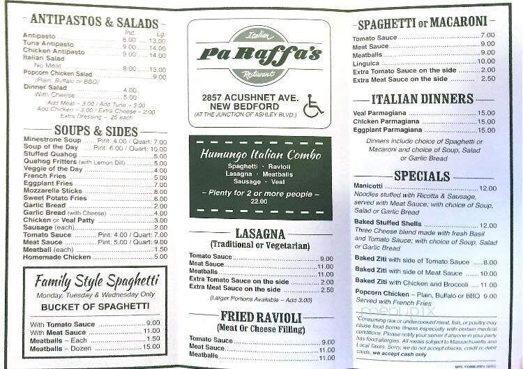 Pa Raffa's Italian Restaurant - New Bedford, MA