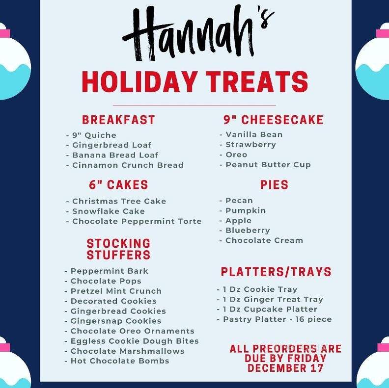 Hannah's Bakery and Cafe  - Salem, NH