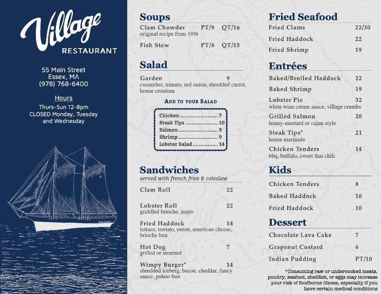 Village Restaurant - Essex, MA