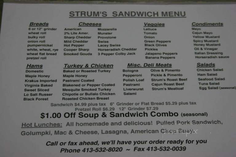 Strum's Deli & Meats - Holyoke, MA