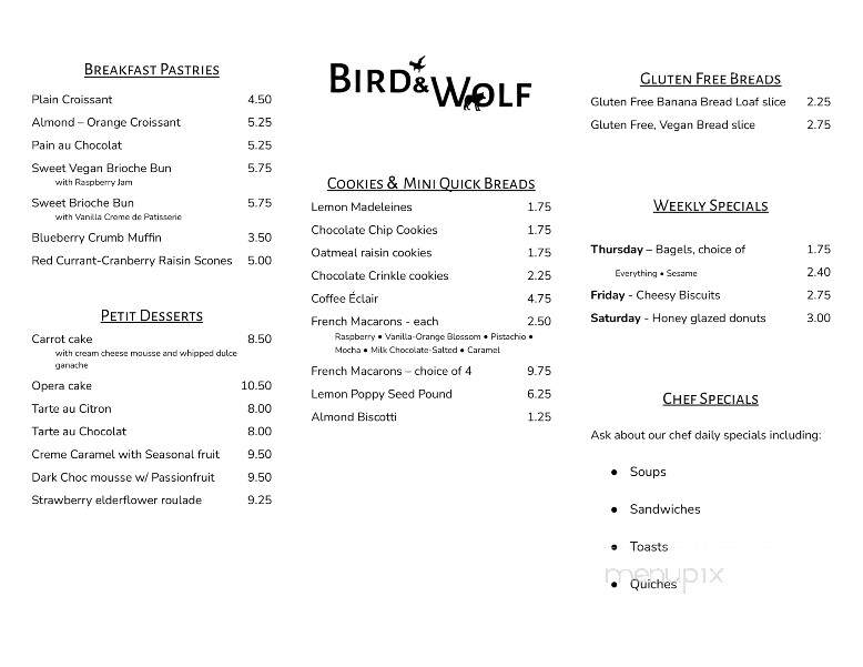 Bird & Wolf Cafe + Bakehouse - North Andover, MA