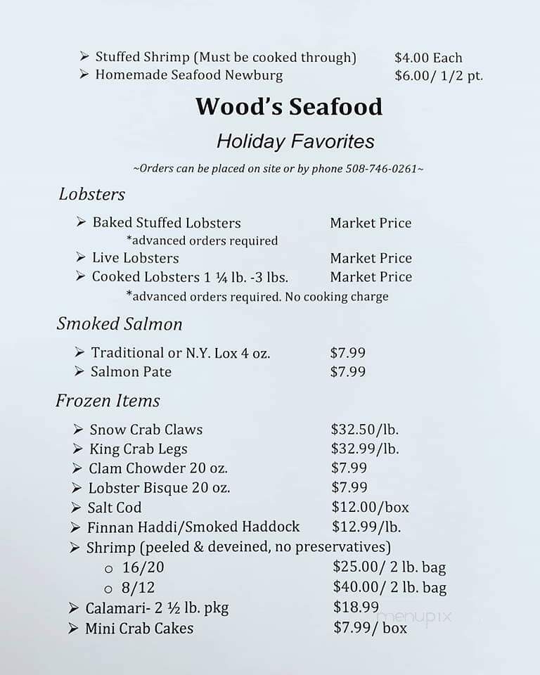 Wood's Seafood - Plymouth, MA