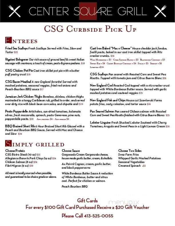 Center Square Grill - East Longmeadow, MA