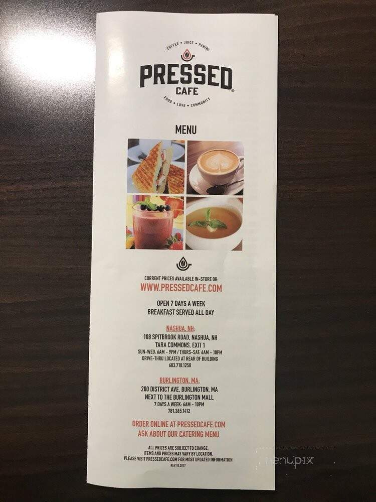 Pressed Cafe - Burlington, MA