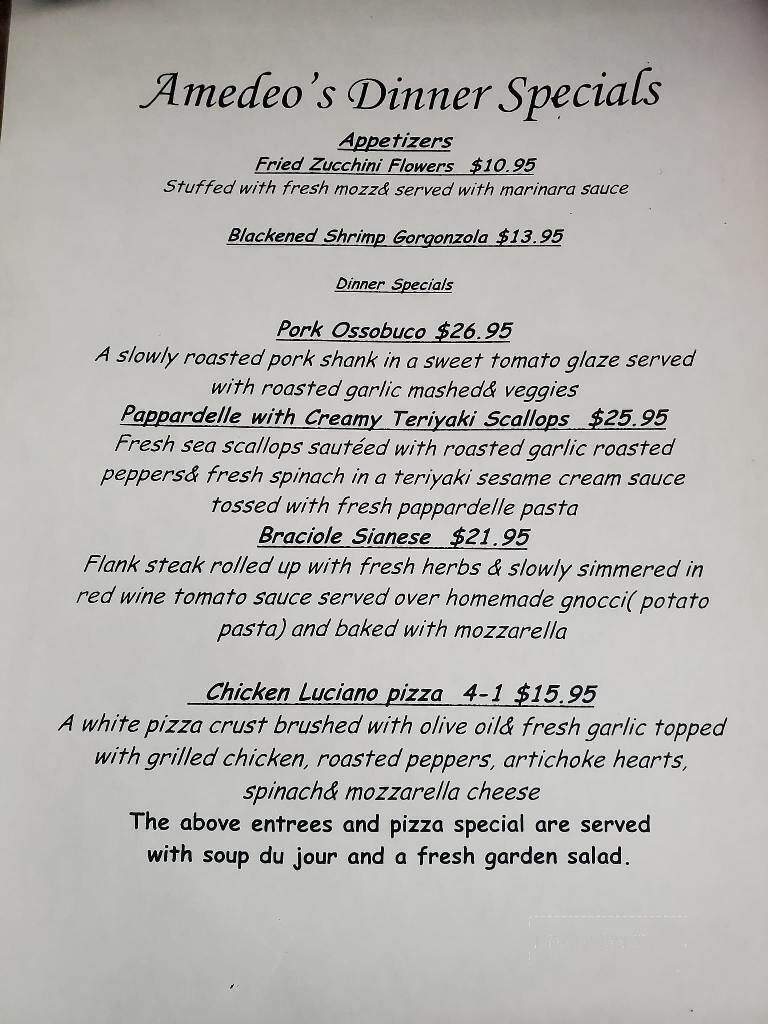 Amedeos Restaurant & Pizzeria - Holyoke, MA