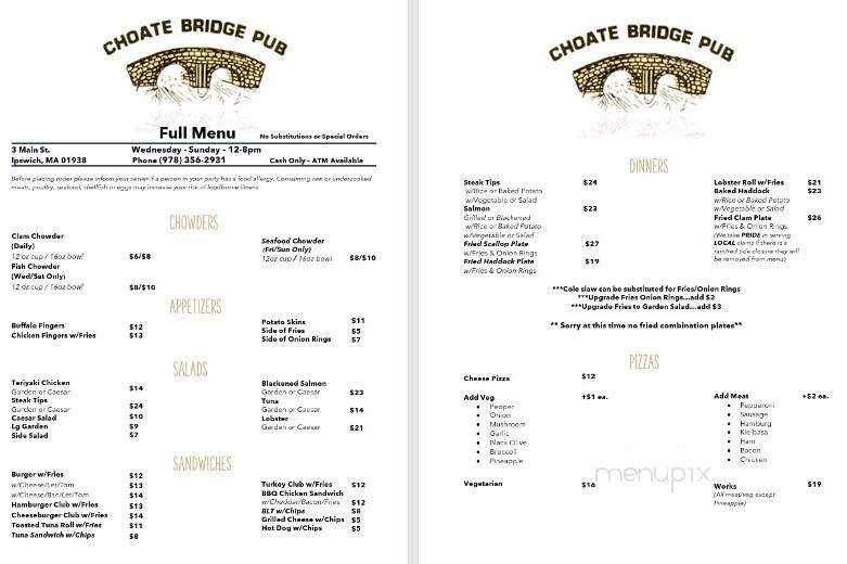 Choate Bridge Restaurant - Ipswich, MA