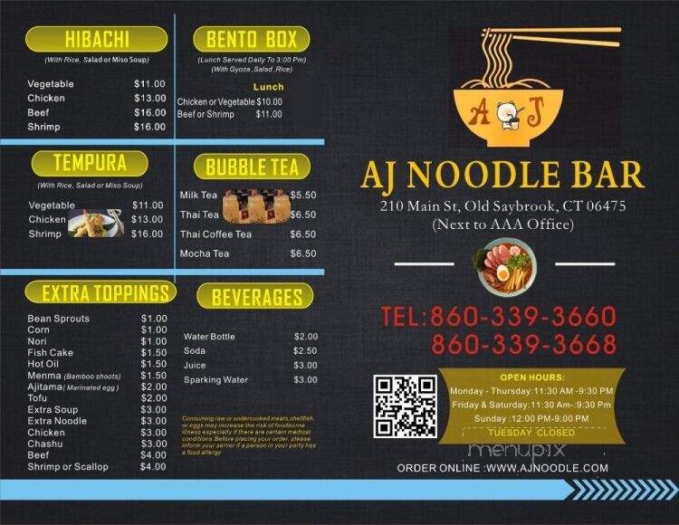 AJ Noodle Bar - Old Saybrook, CT