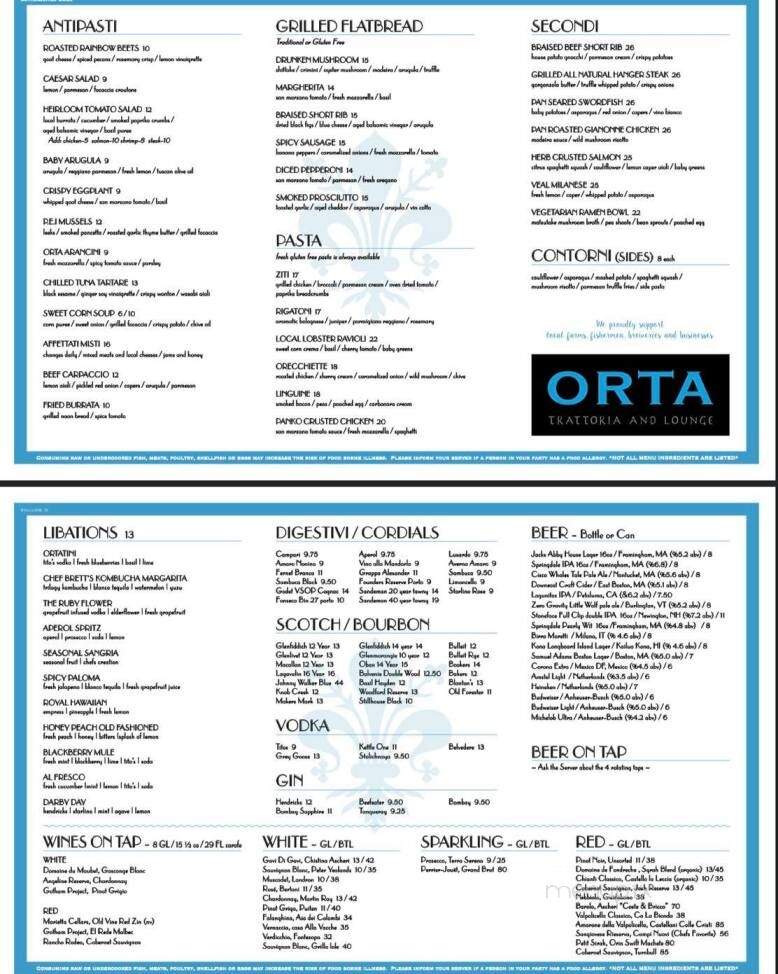 Orta Trattoria and Lounge - Kingston, MA