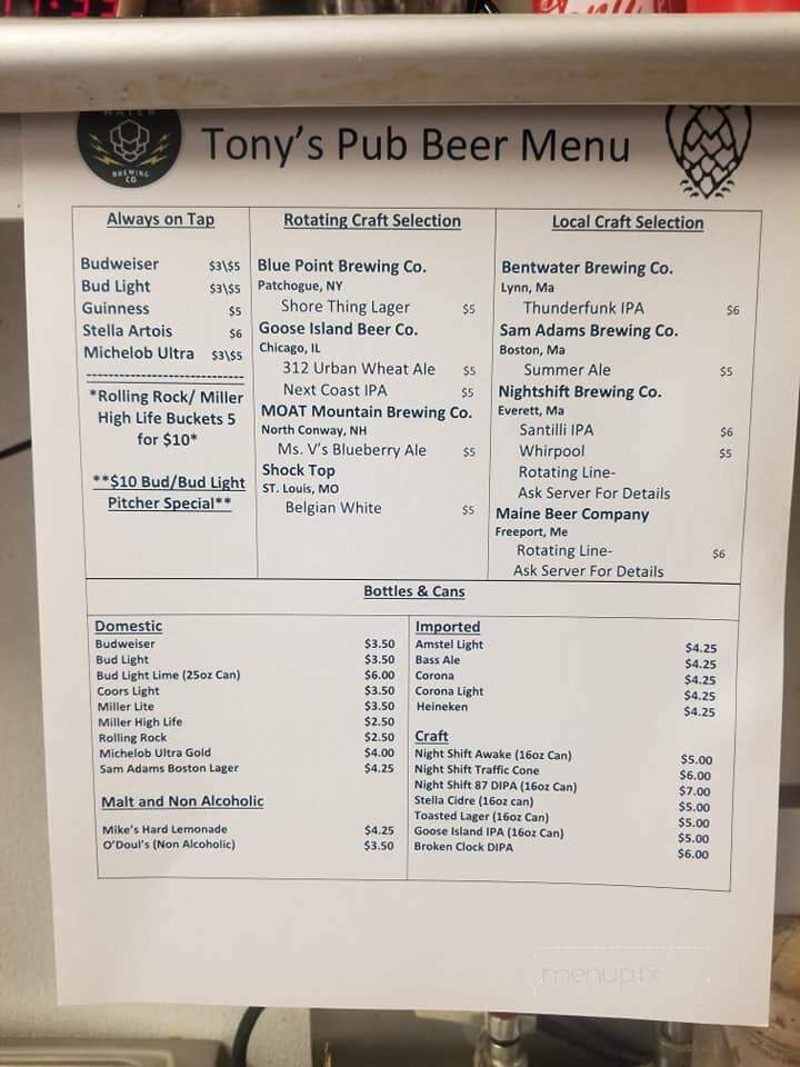 Tony's Pub - Lynn, MA