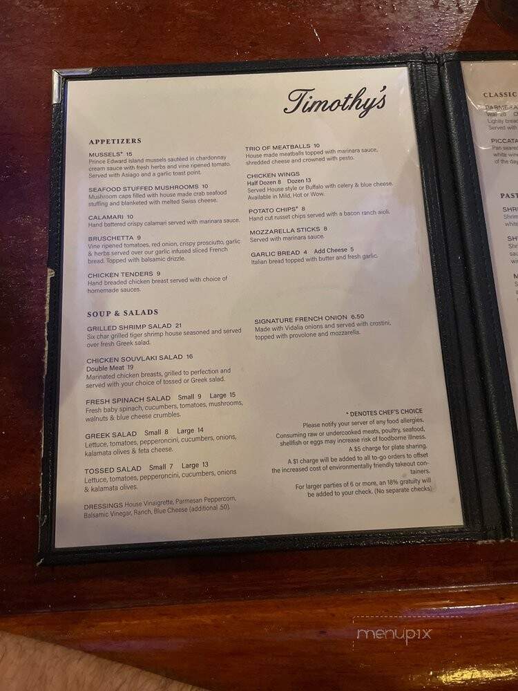 Timothy's Restaurant & Pizzeria - Lee, MA