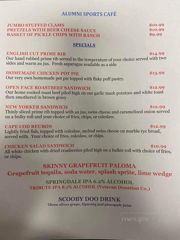 Alumni Sports Cafe - Pembroke, MA