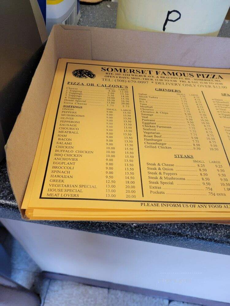 Famous Pizza Of Somerset - Somerset, MA