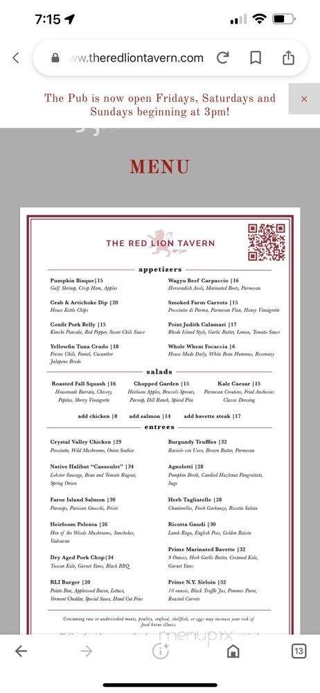 Red Lion Inn Restaurant - Cohasset, MA