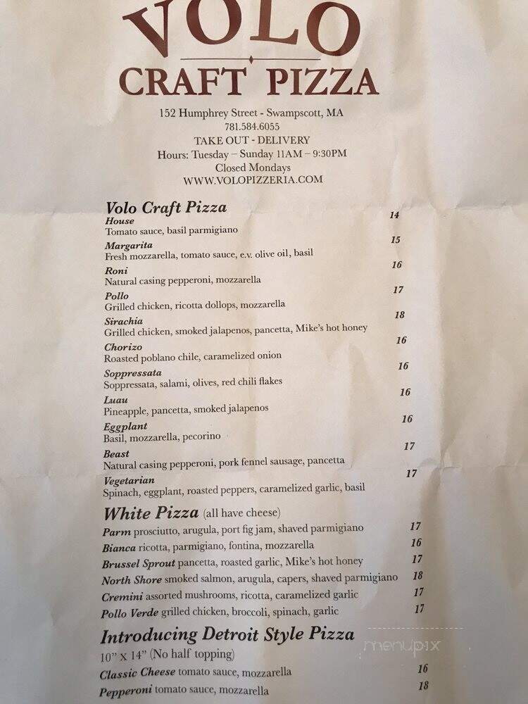 Volo Craft Pizza - Swampscott, MA