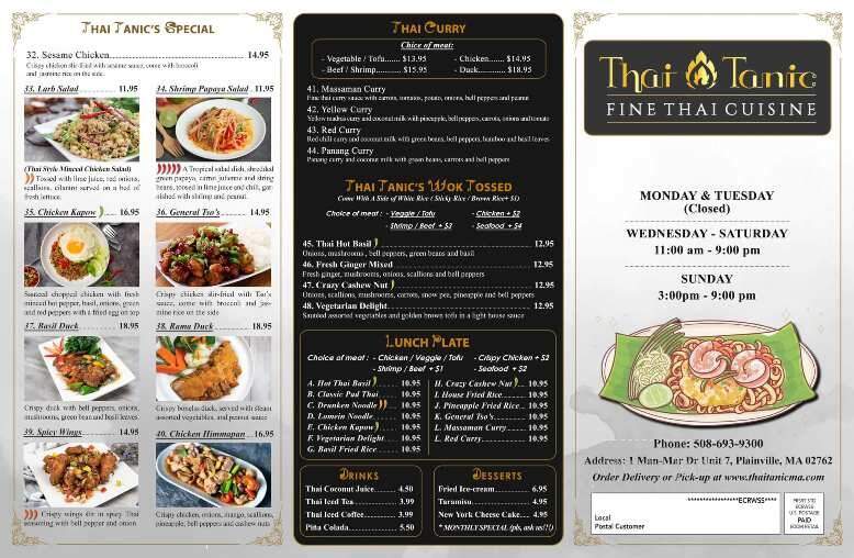 Thai Tanic - Plainville, MA