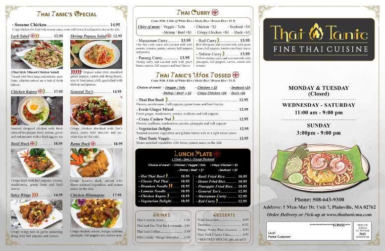 Thai Tanic - Plainville, MA