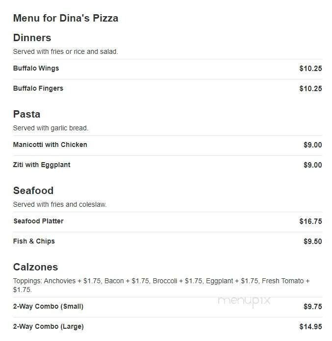 Dina's Pizza - Rockland, MA