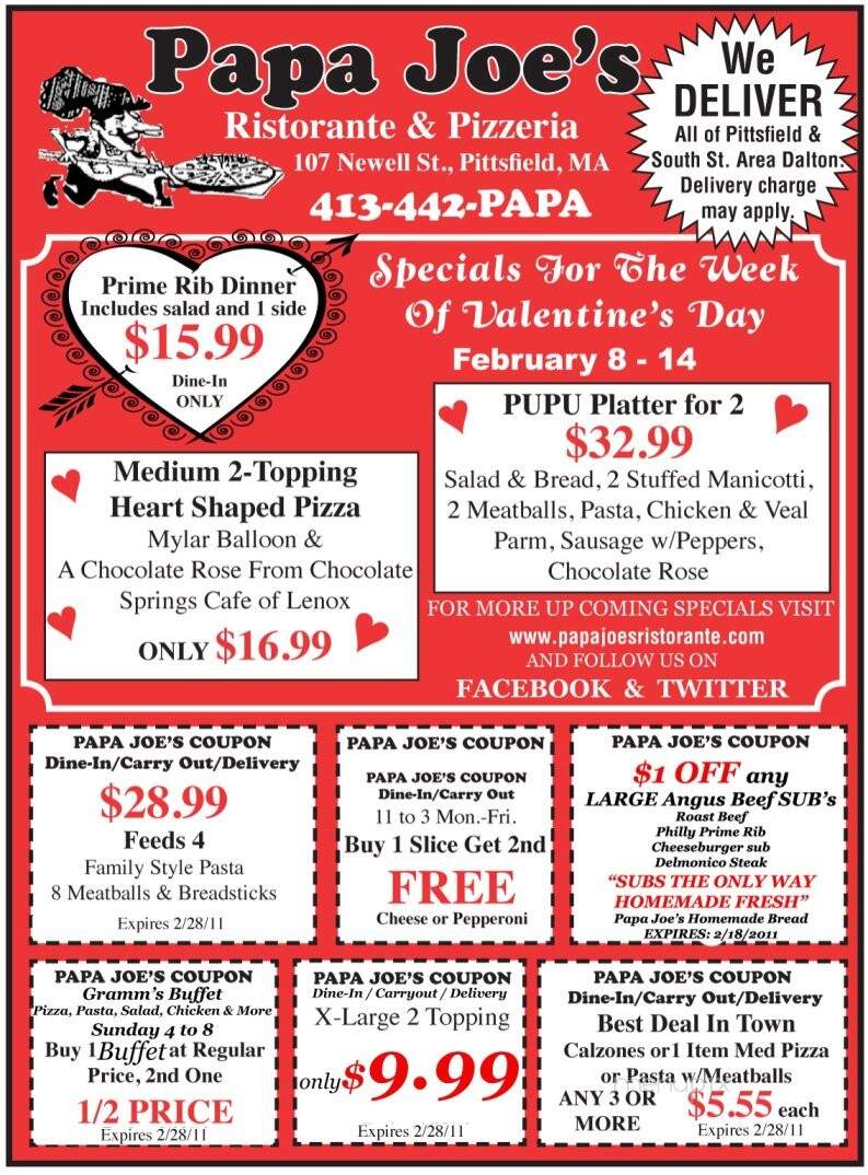 Papa Joe's Ristorante Pizzeria - Pittsfield, MA