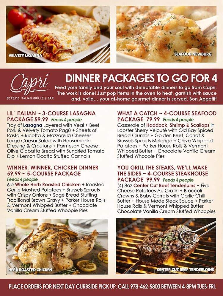 Capri Seaside Italian Kitchen + Pizzeria - Salisbury, MA