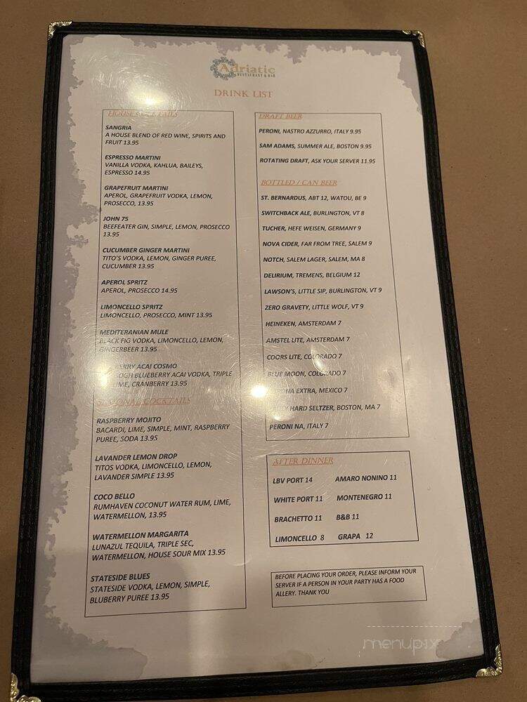 Adraitic Restaurant and Bar - Salem, MA