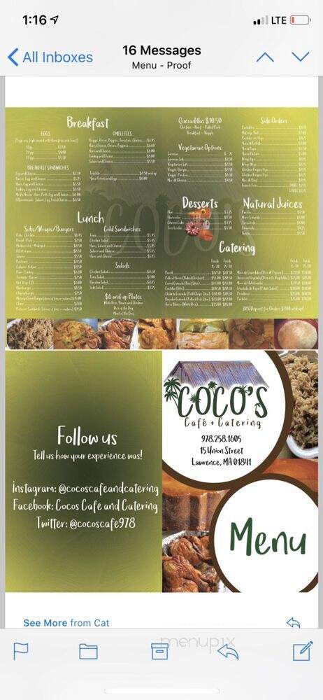 Cocos Cafe And Catering - Lawrence, MA