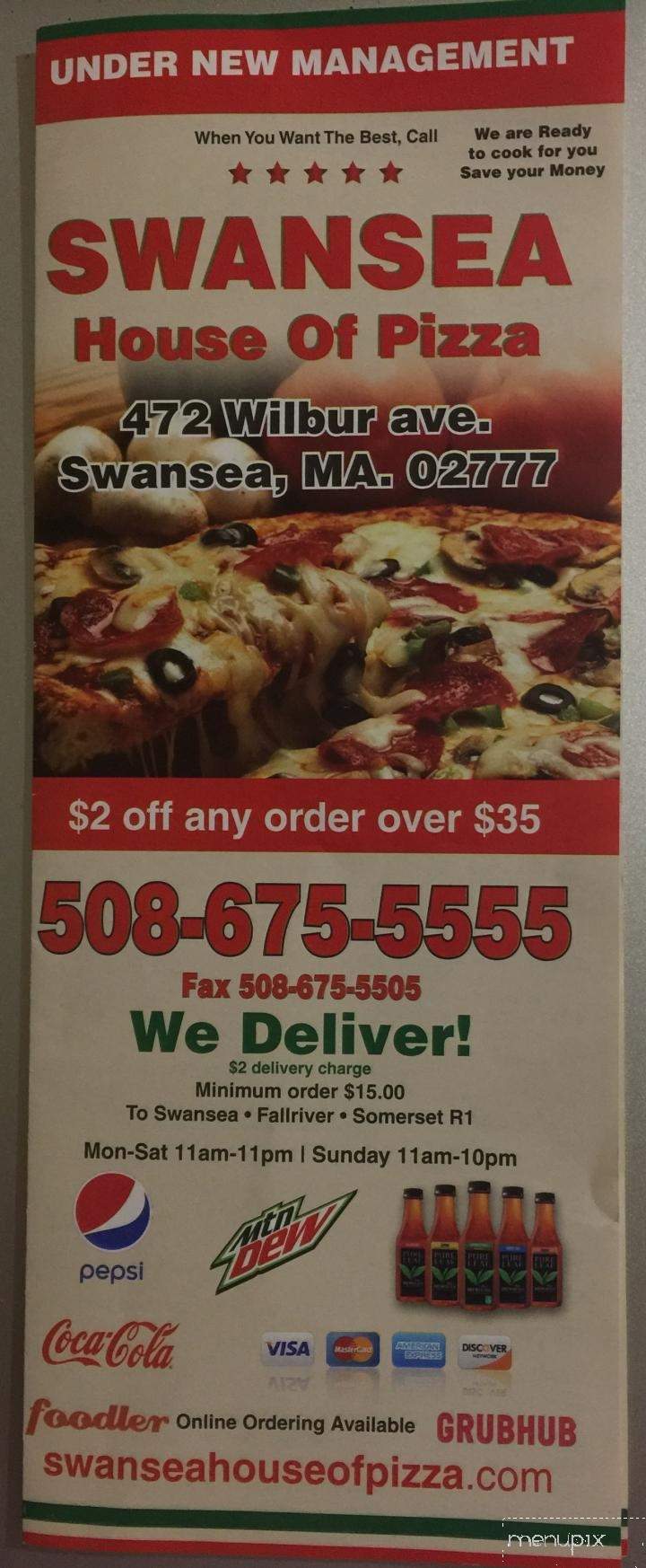 Swansea House of Pizza - Swansea, MA