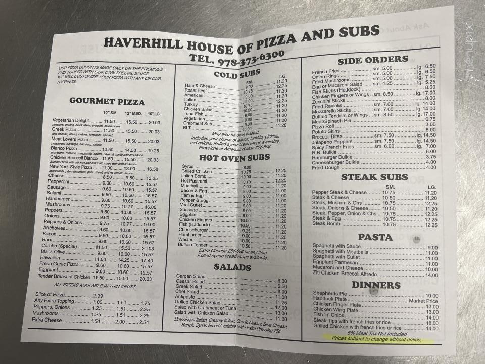 Haverhill House Of Pizza - Haverhill, MA