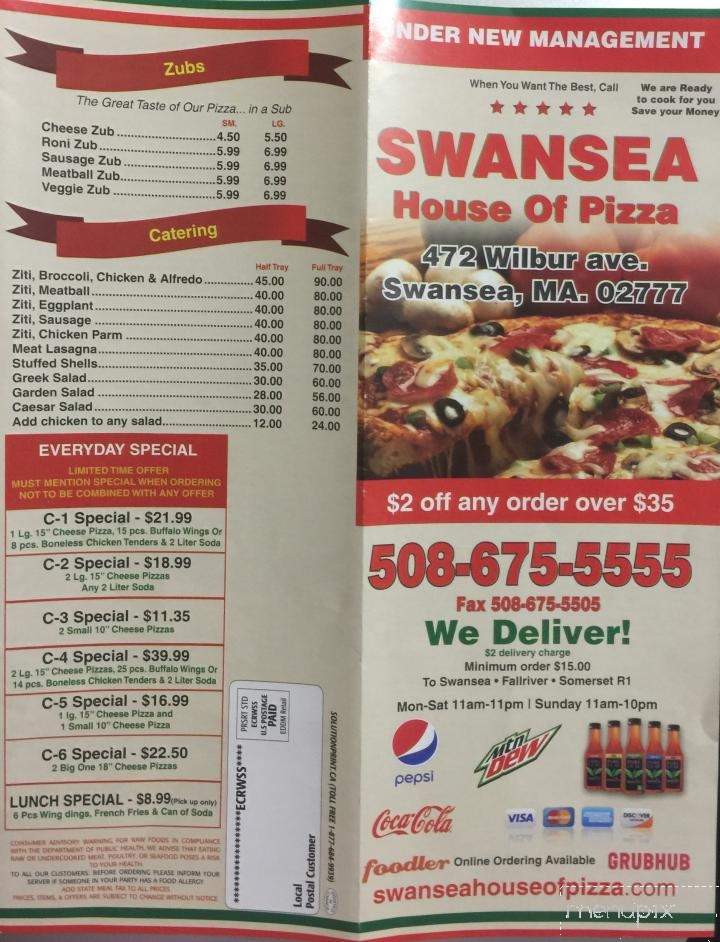 Swansea House of Pizza - Swansea, MA